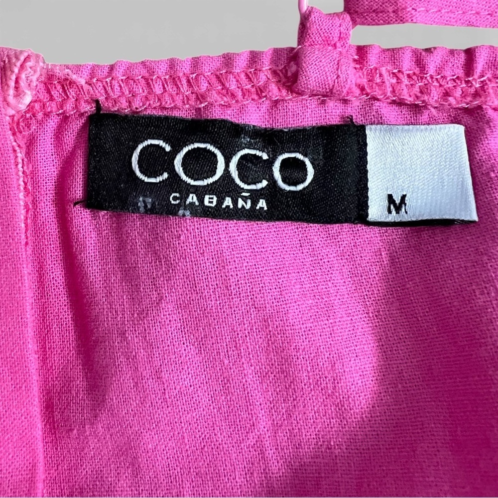 Coco Cabana Fuchsia Ruffled Bandeau Corset Cropped Top Medium - Picture 3 of 3